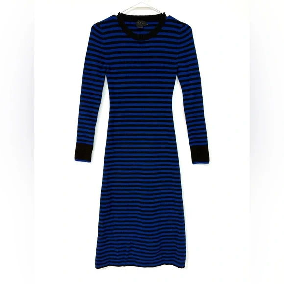 Hatch Maternity Striped Merino Wool Midi Dress - Picture 5 of 6